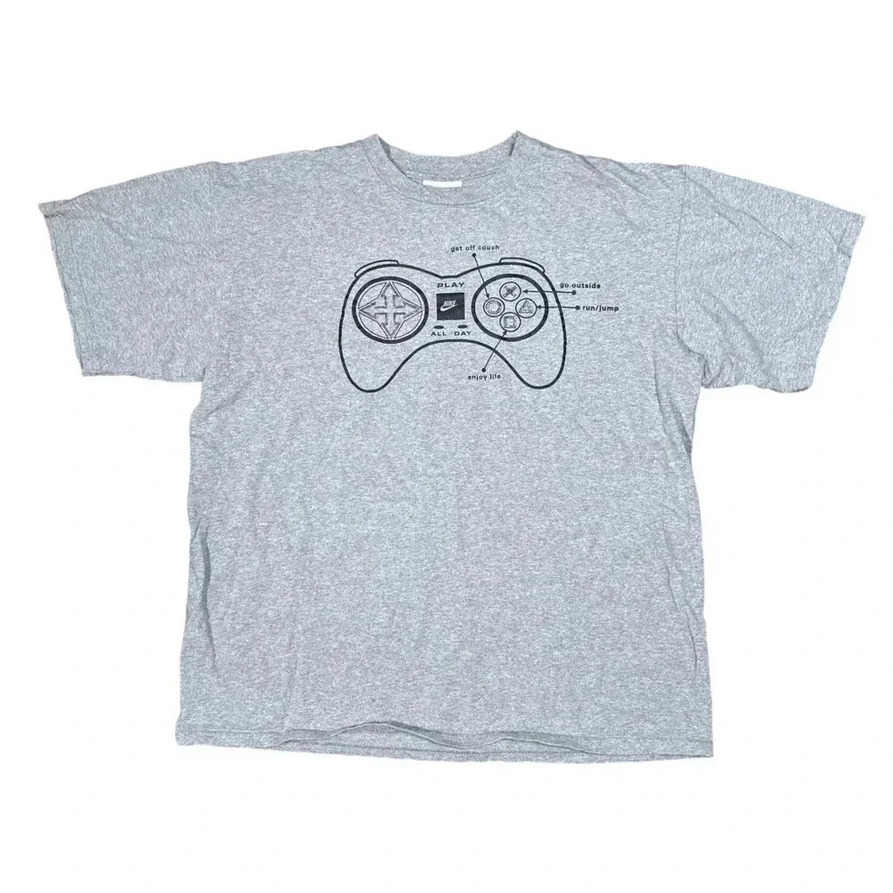 Vintage Y2K Nike Made in Canada Video Game Controller Funny  T Shirt Mens Medium